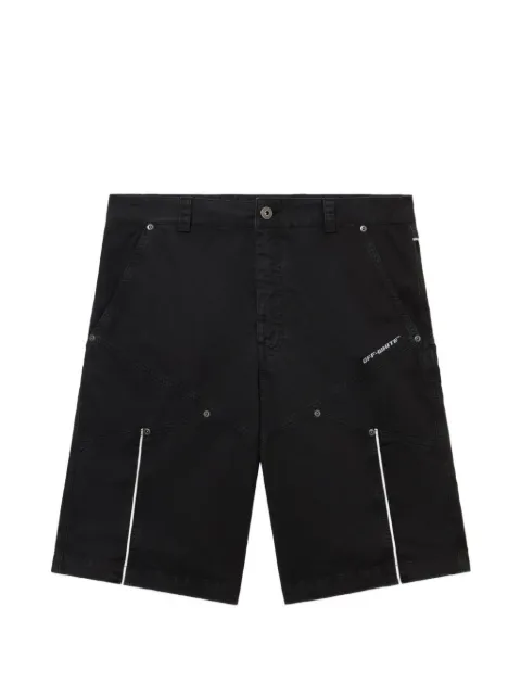 Off-White logo-print panelled shorts Black 44XCS006S26F001001