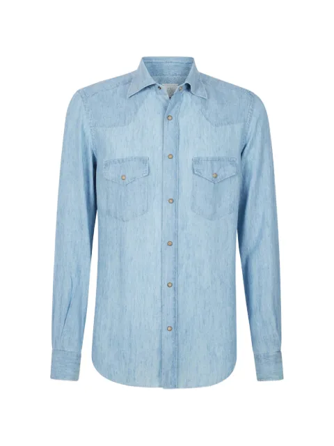 Eleventy buttoned western shirt Blue M75CAMK02TES0M14608