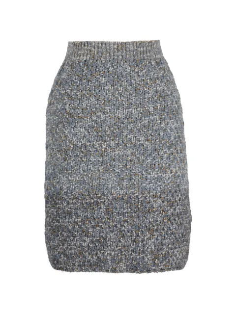 M Missoni Vintage knitted midi skirt Blue WCV3005202526
