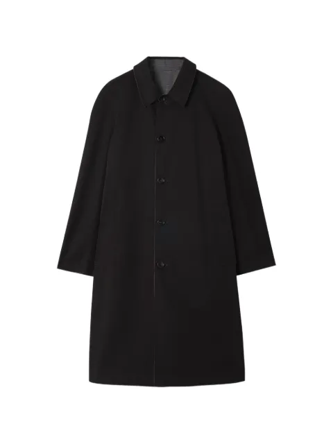 Burberry long reversible Check wool Parkbury car coat Black 8121612