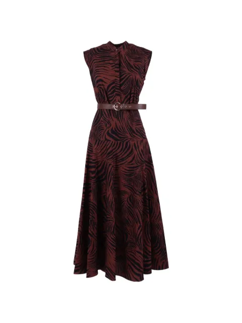 Max Mara West zebra-print dress Brown 2616221142600