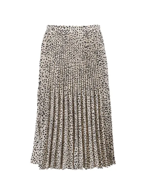Max Mara Gonna Legno pleated polka dot skirt Neutrals 2616101025600