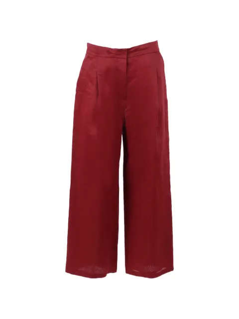Max Mara pleated wide-leg palazzo pants Red 2616131012600