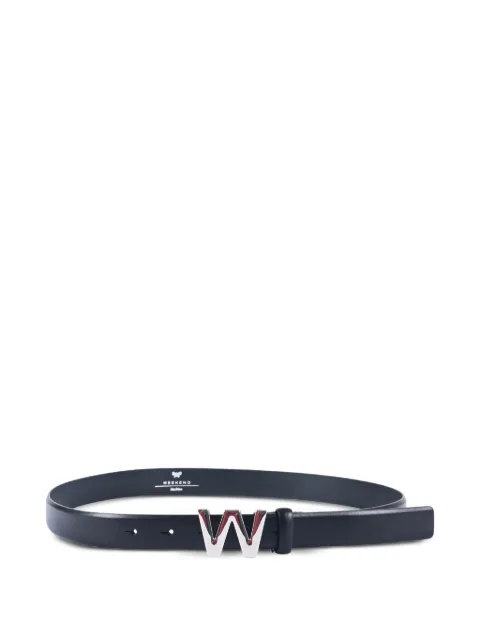 Weekend Max Mara logo-buckle leather belt Black 2615501034600