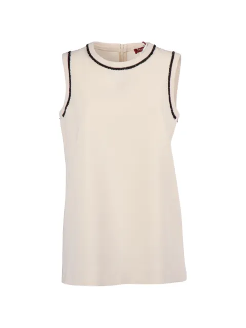 Max Mara Zaino bead-embellished vest Neutrals 2616191015600