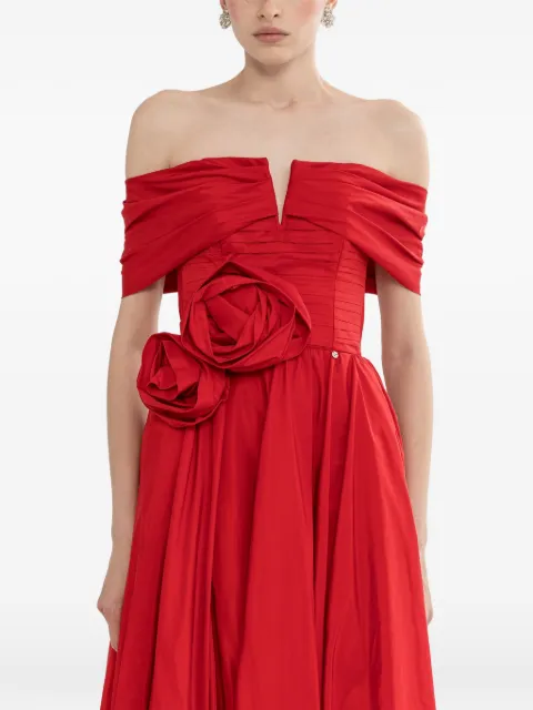 NISSA floral-applique maxi dress Red RS15821