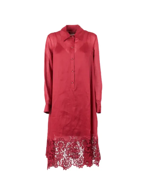 Max Mara embroidery shirt dress Red 2616231012600