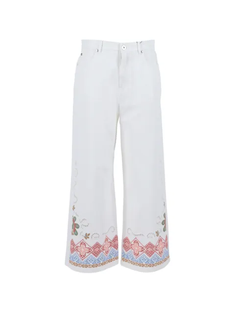 Weekend Max Mara floral embroidered trousers Neutrals 2615131012600009