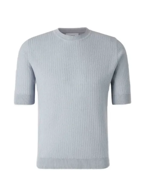 Lardini ribbed-knit T-shirt Blue CNLTMC77CN64015A