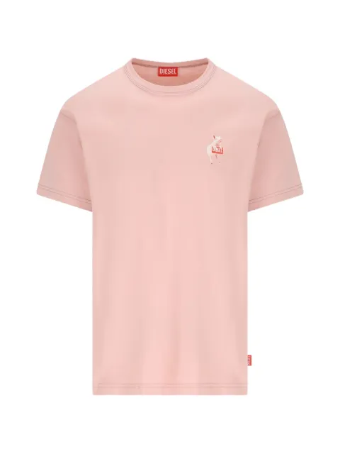 Diesel graphic crew-neck T-shirt Pink A220050PLAT