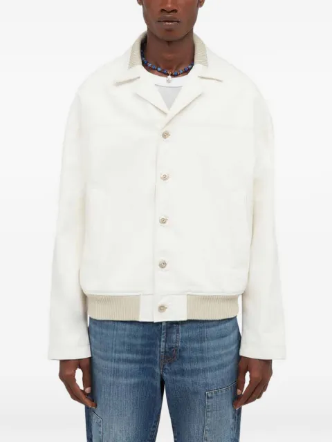 Wales Bonner Study denim jacket Neutrals US26JA05CO05