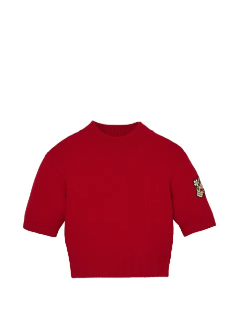 Marc Jacobs patch-detail mock-neck cropped sweater Red 2P6RTP005K09600