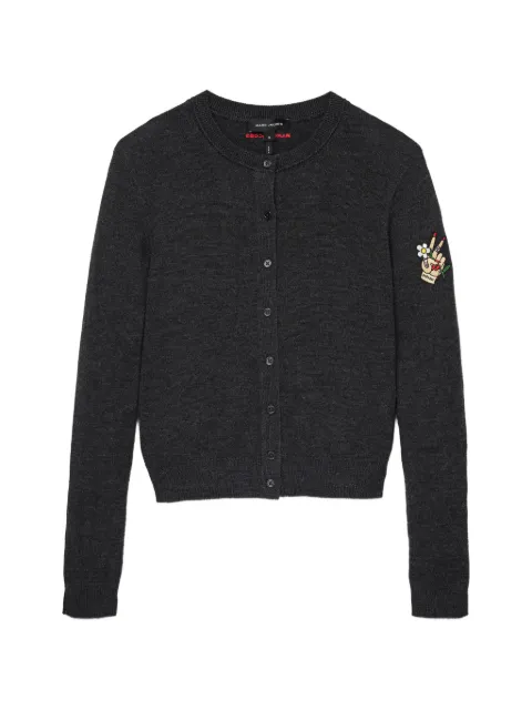 Marc Jacobs Tattoo-appliqué cardigan Grey 2P6RTP004K07025
