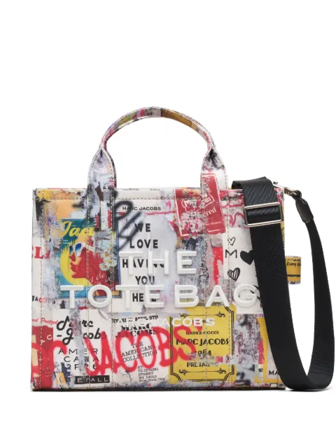 Marc Jacobs The Pop Americana canvas medium tote bag Neutrals 2P6HTT017H02