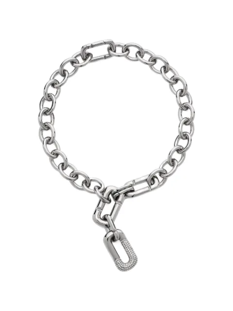 Marc Jacobs The Pop J Marc crystal-embellished necklace Silver 2P6JNC001J77059
