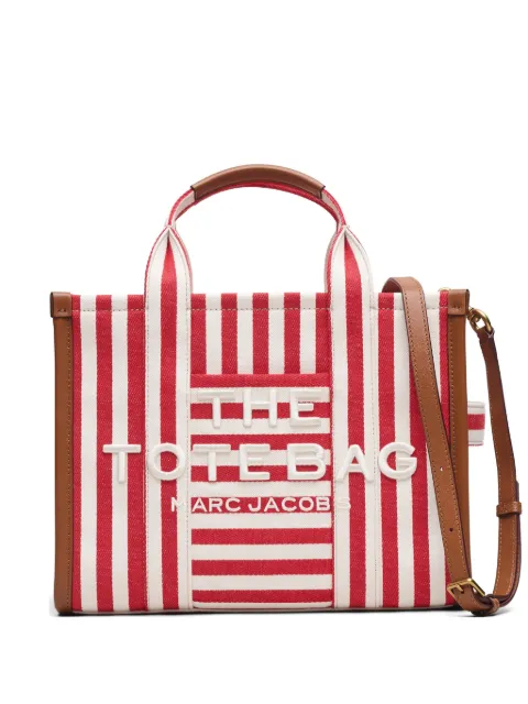Marc Jacobs The stripe canvas medium tote bag Red 2S6HTT021H02619