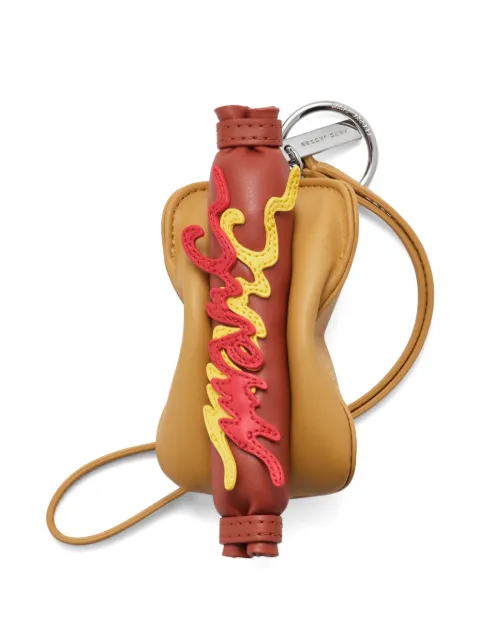 Marc Jacobs hot-dog leather keyring Neutrals 2P6SCH006S02