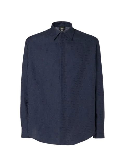 FENDI patterned shirt Blue FS1319AU6Y
