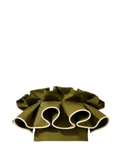 Adriana Degreas ruffled bandeau top Green TPTC0075I26