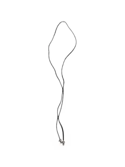 Chrome Hearts braided-leather chain necklace Black CHRM0822