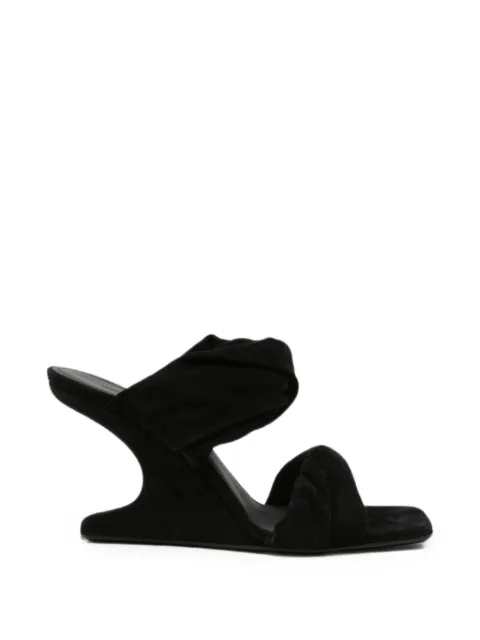 Rick Owens Cantilever suede sandals Black RP02F5803LVS