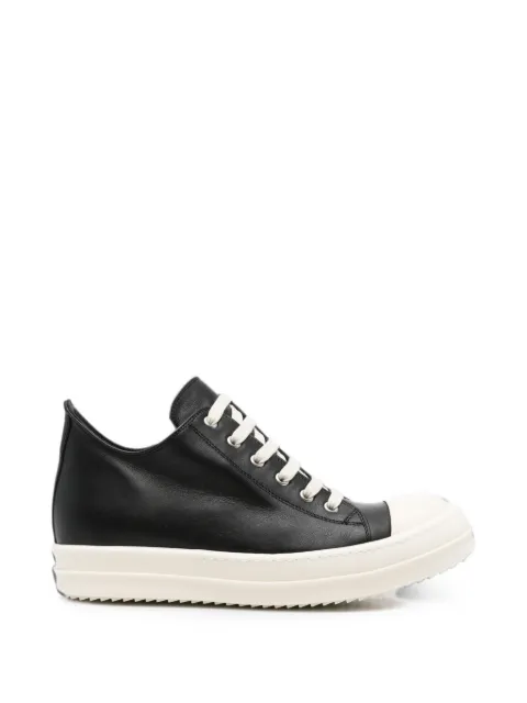 Rick Owens lace-up leather sneakers Black RP02F5891LVSH