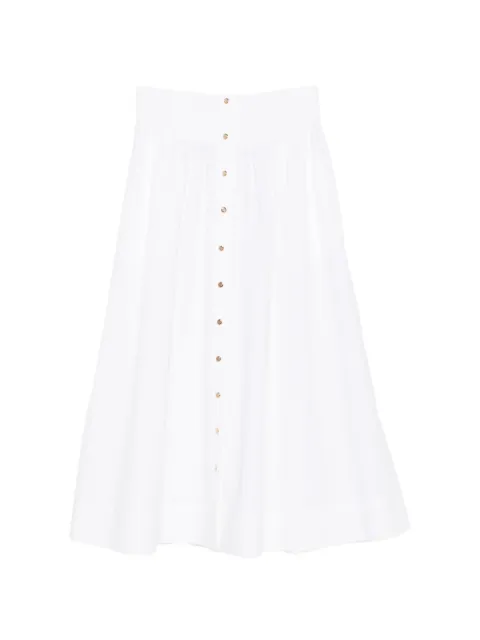 Tory Burch Romy smocked-waist skirt White 186647