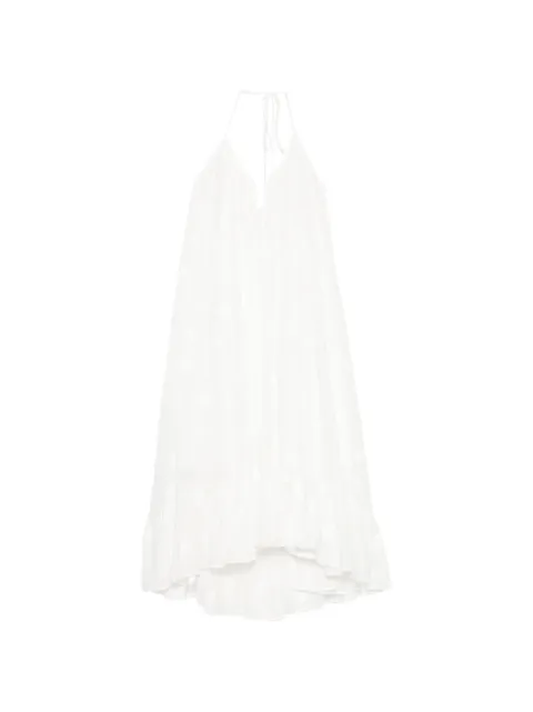 ZIMMERMANN Solstice polka-dot ruffled midi dress Neutrals 8598DSS265