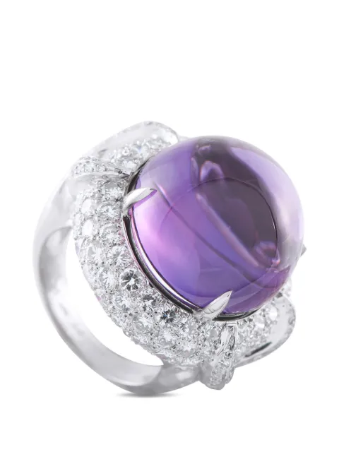 LB Exclusive diamond and amethyst ring Silver MF37020526