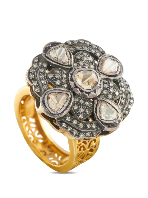 LB Exclusive diamond filigree band ring Gold MF36020526