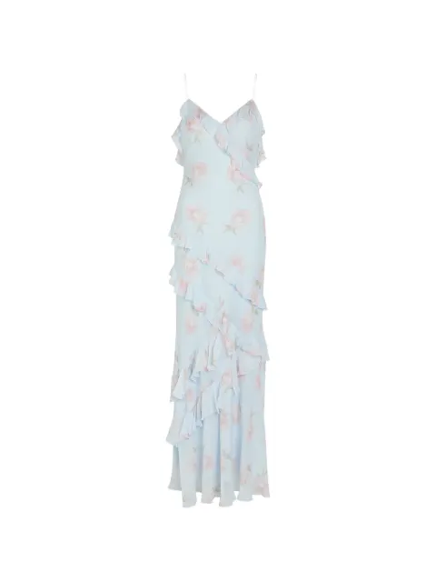 LoveShackFancy Rialto floral-pattern maxi dress Blue D19483157