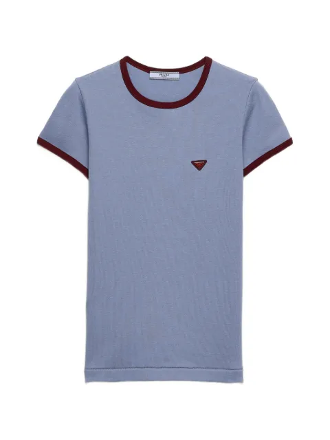 Prada cotton T-shirt Blue 39658SOOO19A6