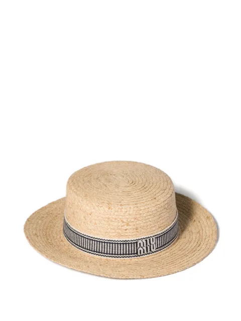 Miu Miu raffia hat Neutrals 5HC1172IH4