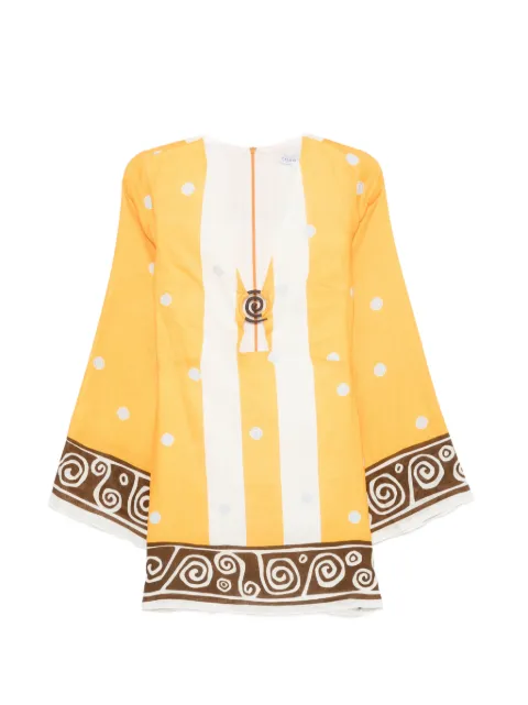 Cala de la Cruz Tessa striped mini dress Yellow 25D479