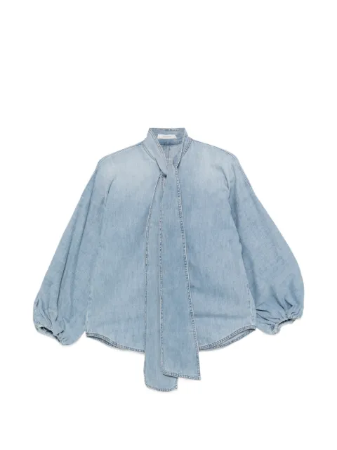 ZIMMERMANN Indra tie-neck blouse Blue 8401TSS262