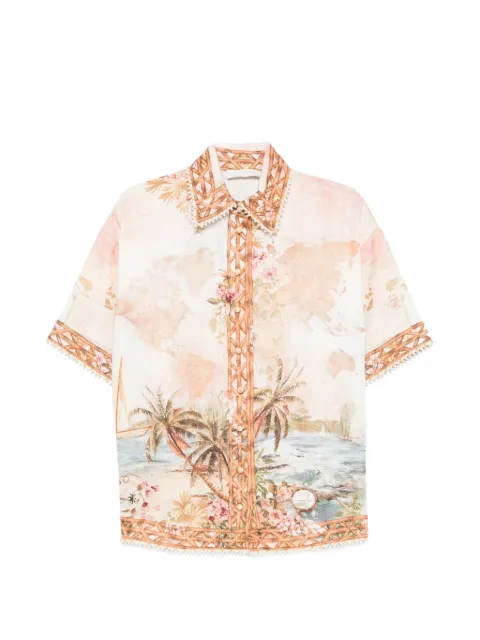 ZIMMERMANN Mahon print shirt Neutrals 7632TSS263