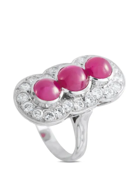 LB Exclusive diamond and ruby ring Silver MF01020526