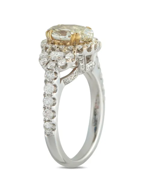 LB Exclusive diamond halo ring Silver MF04020626