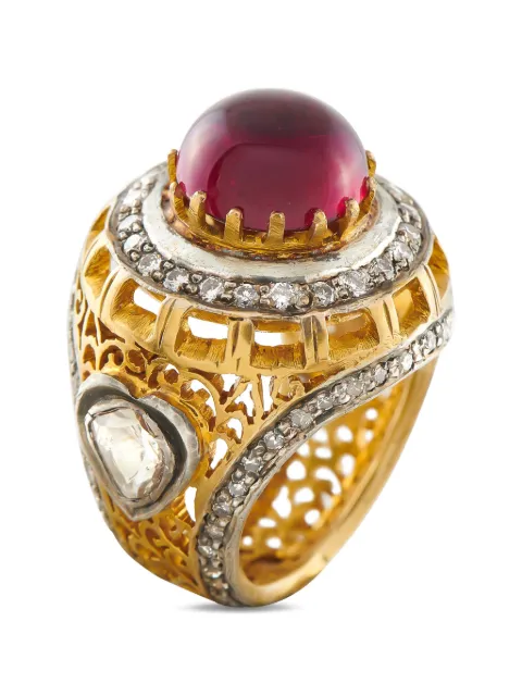 LB Exclusive diamond and tourmaline ring Gold MF19020926