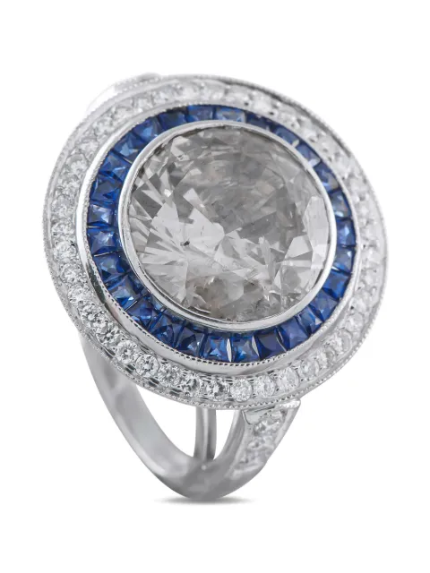 LB Exclusive diamond and sapphire ring Silver MF21020926