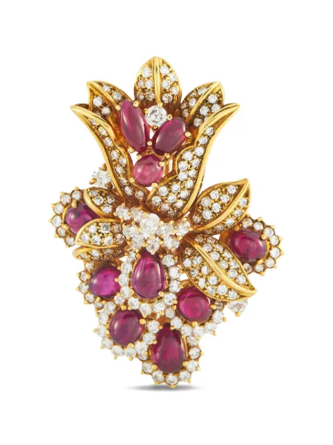 LB Exclusive ruby and diamond brooch Gold MF36020326