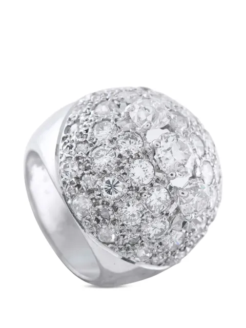 LB Exclusive diamond bombe ring Silver MF22020926