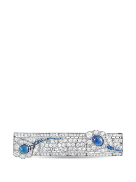 LB Exclusive diamond and sapphire brooch Silver MF08020326