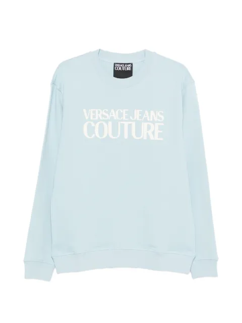 Versace Jeans Couture logo crew-neck sweatshirt Blue 80GAIT01CF01T