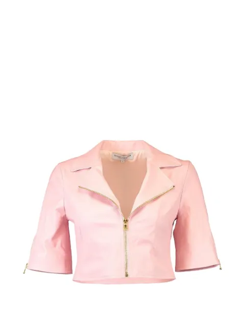 Susan Bender short-sleeve moto jacket Pink SB2605MARISSAPNK