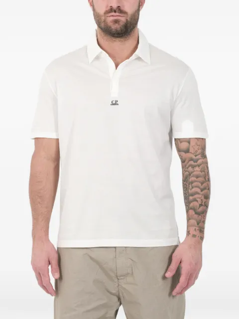 C.P. Company logo detail polo shirt White L116A