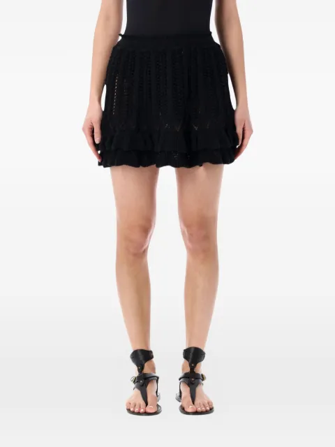 MARANT ÉTOILE Nelle cotton knit mini skirt Black JU0473FAD1L04E01BK