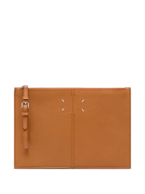 Maison Margiela stitch-detail leather pouch Brown SA2TT0007P7268