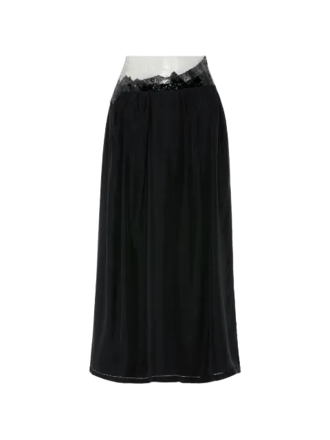 Maison Margiela zip-fastening midi skirt Black S29ME0038M35850