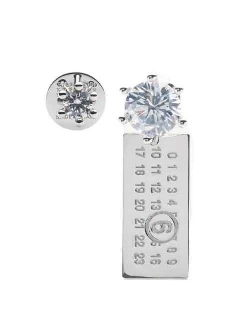 MM6 Maison Margiela numeric-charm earrings Silver SM7VG0117P9162